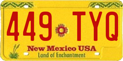 NM license plate 449TYQ