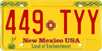 NM license plate 449TYY