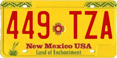 NM license plate 449TZA