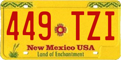 NM license plate 449TZI