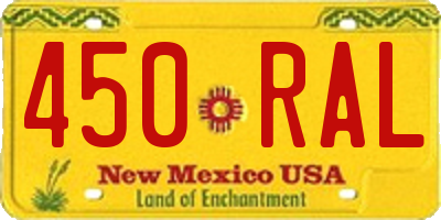 NM license plate 450RAL