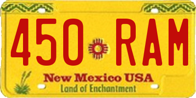 NM license plate 450RAM