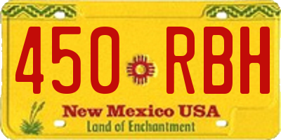 NM license plate 450RBH