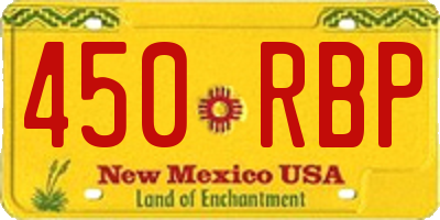 NM license plate 450RBP
