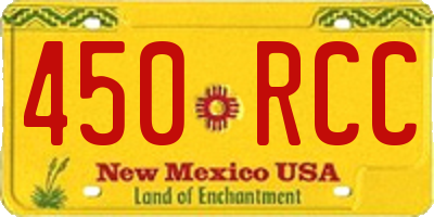 NM license plate 450RCC