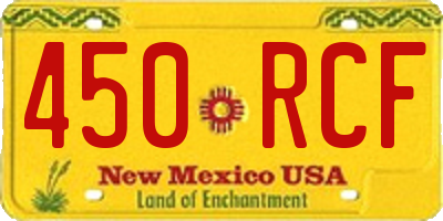 NM license plate 450RCF