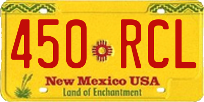 NM license plate 450RCL
