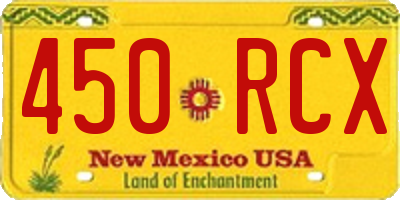 NM license plate 450RCX