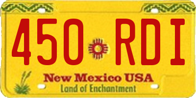 NM license plate 450RDI