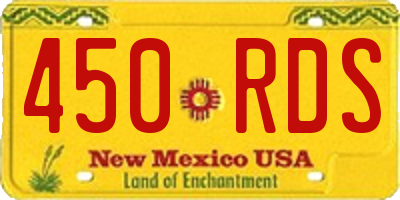 NM license plate 450RDS