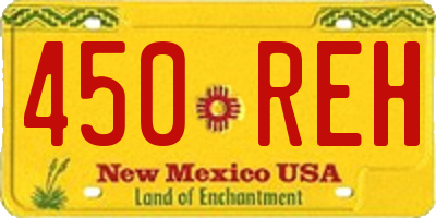 NM license plate 450REH