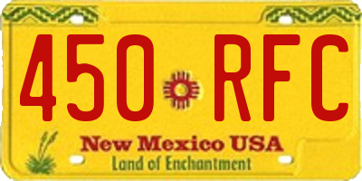 NM license plate 450RFC