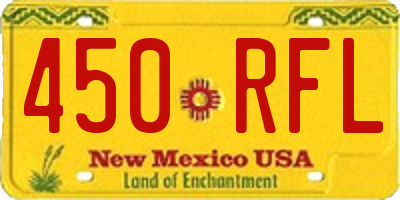 NM license plate 450RFL
