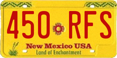 NM license plate 450RFS