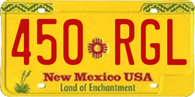 NM license plate 450RGL