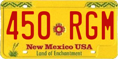 NM license plate 450RGM