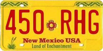 NM license plate 450RHG