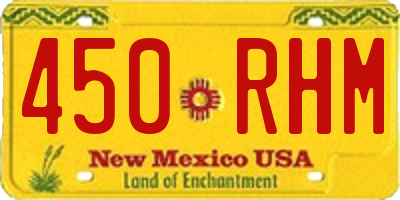 NM license plate 450RHM