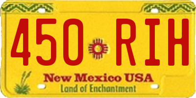 NM license plate 450RIH