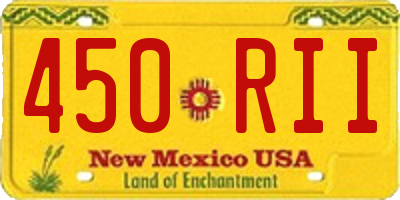 NM license plate 450RII