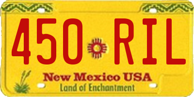 NM license plate 450RIL