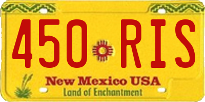 NM license plate 450RIS