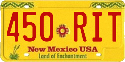 NM license plate 450RIT