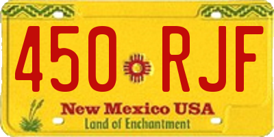 NM license plate 450RJF