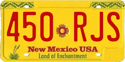NM license plate 450RJS