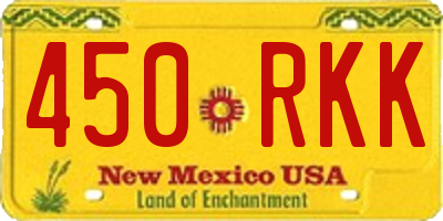 NM license plate 450RKK