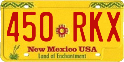 NM license plate 450RKX