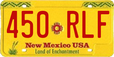 NM license plate 450RLF
