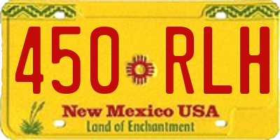 NM license plate 450RLH