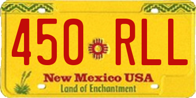 NM license plate 450RLL