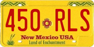 NM license plate 450RLS