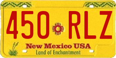 NM license plate 450RLZ