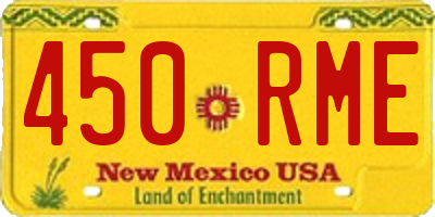 NM license plate 450RME