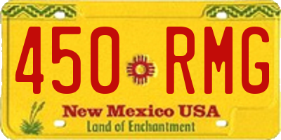 NM license plate 450RMG