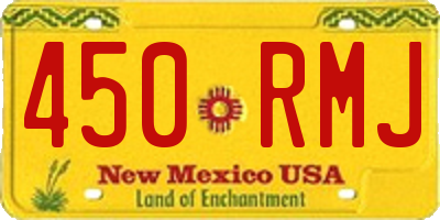 NM license plate 450RMJ