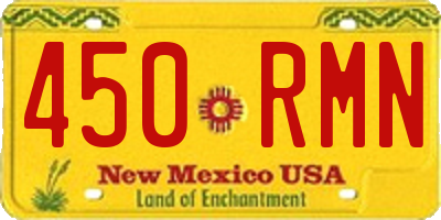NM license plate 450RMN