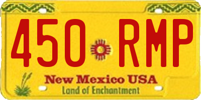 NM license plate 450RMP