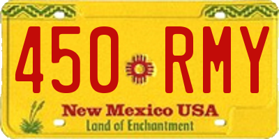NM license plate 450RMY