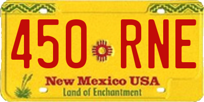 NM license plate 450RNE