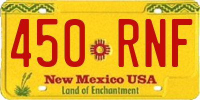 NM license plate 450RNF