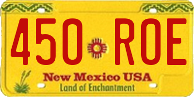NM license plate 450ROE