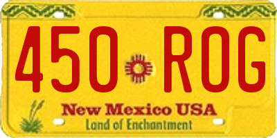 NM license plate 450ROG