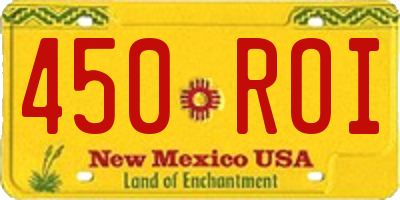 NM license plate 450ROI