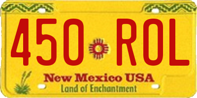 NM license plate 450ROL