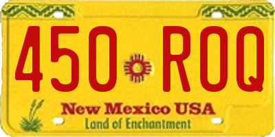 NM license plate 450ROQ