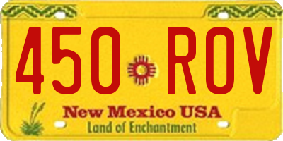 NM license plate 450ROV